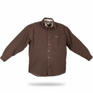 Vintage Carhartt Snap Shirt Jacket Brown Size Medium
